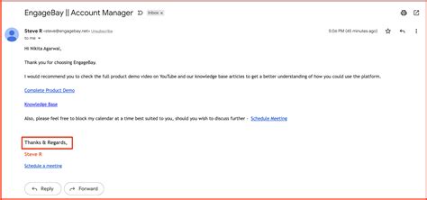 kind regards on behalf of.